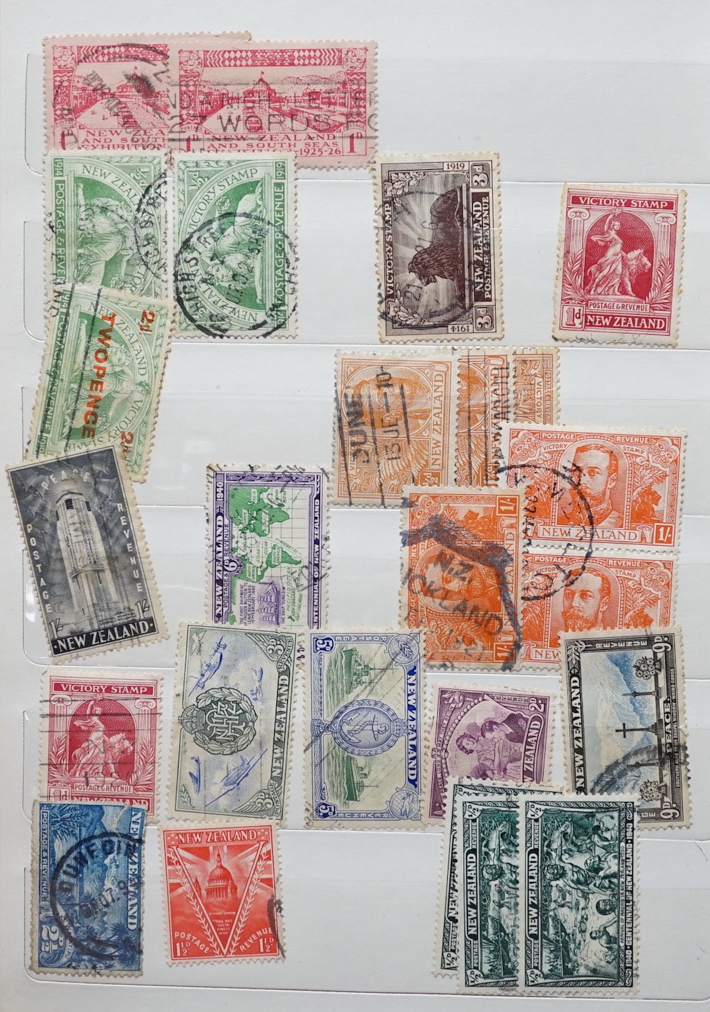 A stamp collection in three albums, mainly New Zealand